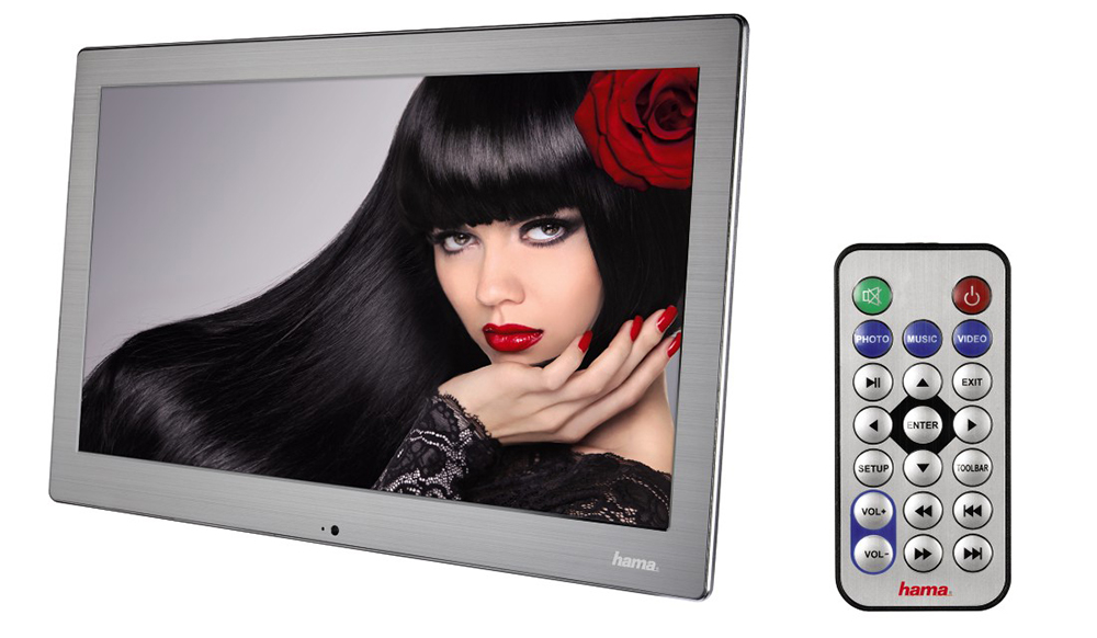 ramka cyfrowa Hama 133SLPFHD Slim Stell