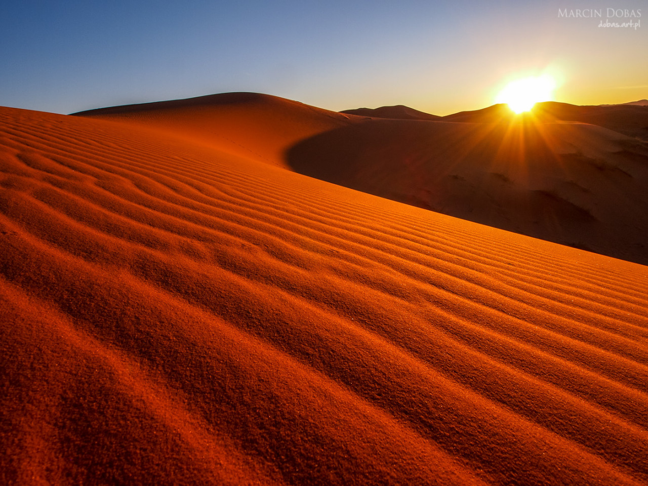 Sand dunes of Erg Chebbi in the Sahara Desert, Morocco.