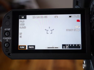 Canon Legria GX10 - wyświetlanie podstawowych parametrów obrazu